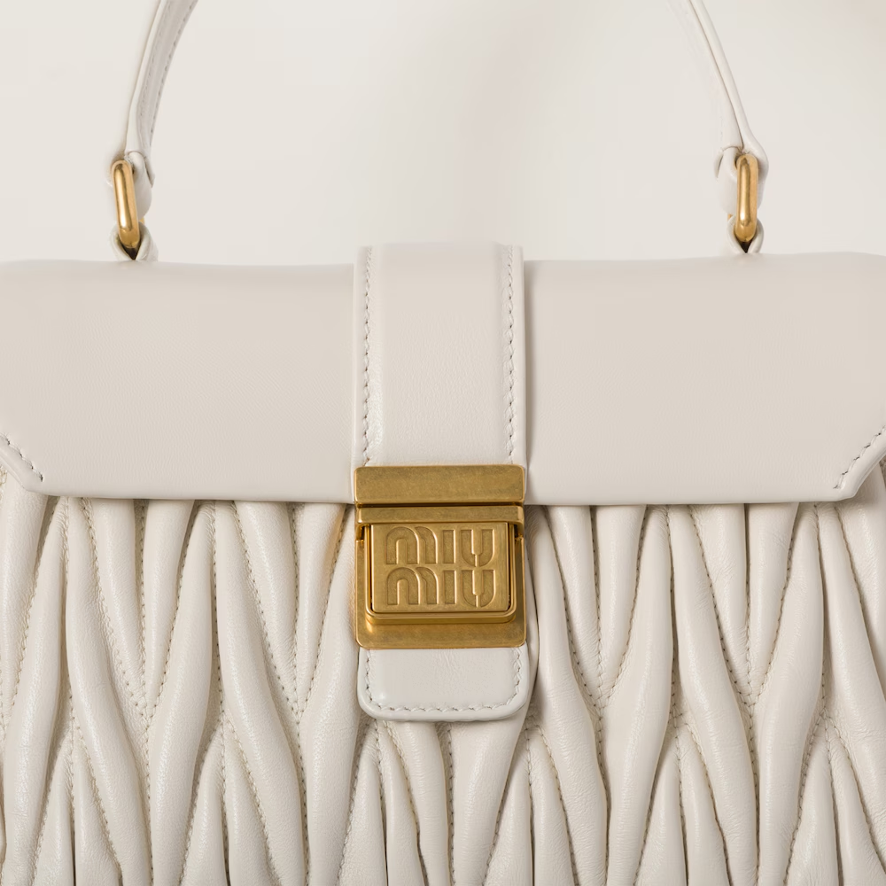 Matelassé nappa leather handbag